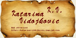 Katarina Vidojković vizit kartica
